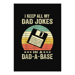 Mens Funny dad Jokes in dad-a-Base Photo Print