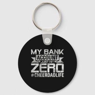 Mens Funny Dad Jokes My Nk Account Just Hit Zero C Key Ring