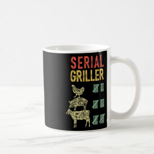Mens Funny Dad Loves Bbq Serial Griller Grilling S Coffee Mug