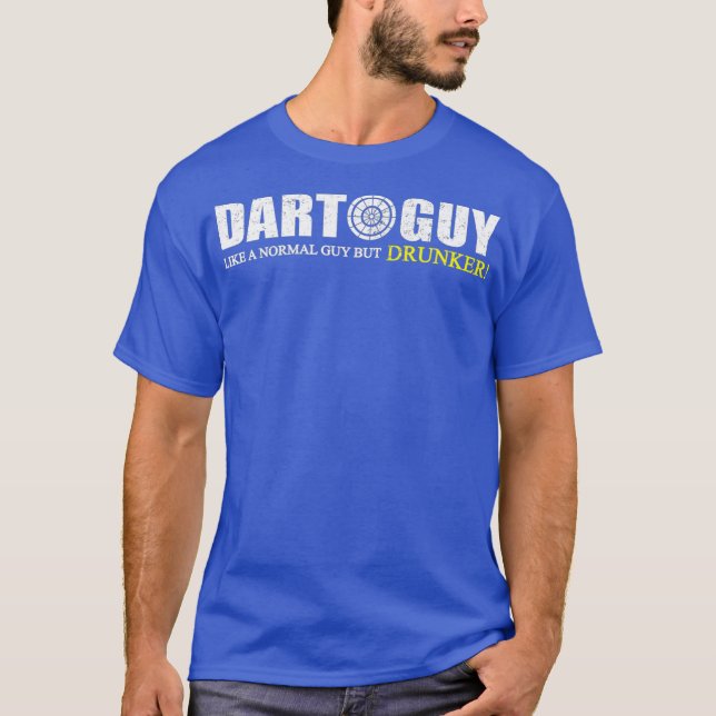 Mens Funny Dart Guy Shirt Cool Team Gift (Front)