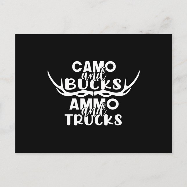 Mens Funny Deer Hunting Humour T Shirts for Men Postcard (Front)