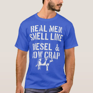 Mens Funny Farmer Gift Real Men Smell Like And T-Shirt