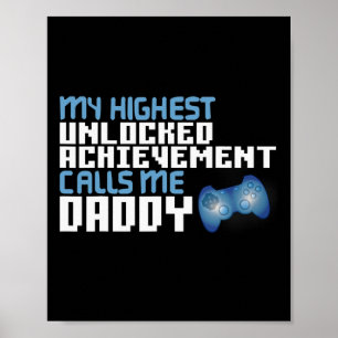 Mens Funny Father's Day For Gamer Dad Video Game L Poster