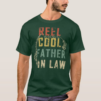 Mens Funny Fathers Day Reel Cool Father in Law Fis T-Shirt