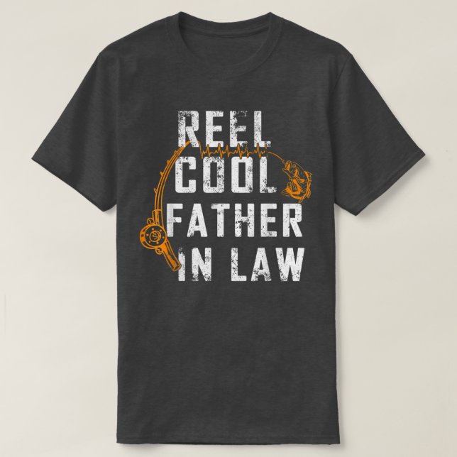 Mens Funny Fathers Day Reel Cool Father In Law Fis T-Shirt (Design Front)