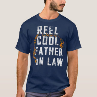 Mens Funny Fathers Day Reel Cool Father In Law Fis T-Shirt