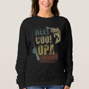 Mens Funny Fathers Day Vintage Fishing Reel Cool O Sweatshirt