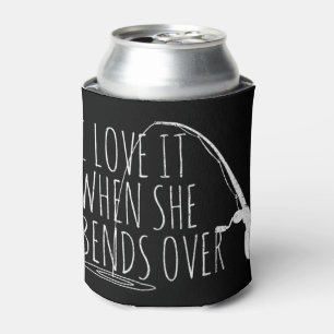 Mens Funny Fishing I Love It When She Bends Over F Can Cooler
