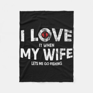Mens Funny Fishing Quote For Fisherman And Dads Fleece Blanket