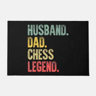Mens Funny Gift Husband Dad Chess Legend Doormat