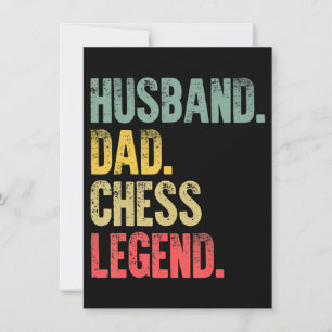 Mens Funny Gift Husband Dad Chess Legend Invitation