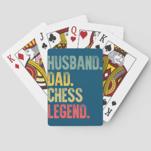 Mens Funny Gift Husband Dad Chess Legend Playing Cards
