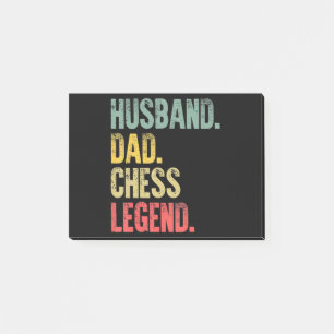 Mens Funny Gift Husband Dad Chess Legend Post-it Notes