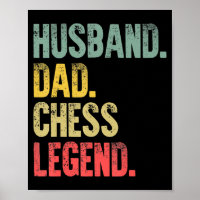 Mens Funny Gift Husband Dad Chess Legend