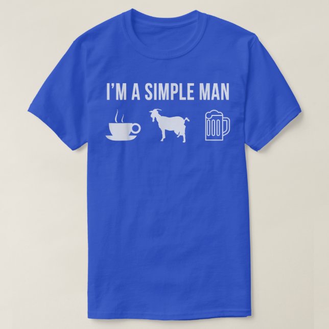 Mens Funny Goat Farmer Animal Simple Man T-Shirt (Design Front)