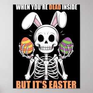 Mens Funny Government Agencyd Inside But Easter Poster