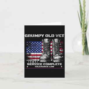 Mens Funny Gpy Old Vet For Military W_aamerican Card