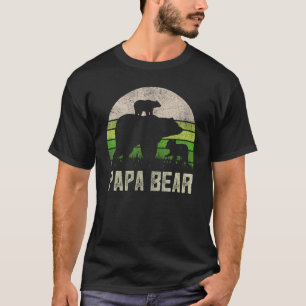 Mens Funny Grandpa  From Grandkids Papa Bear 2 Cub T-Shirt