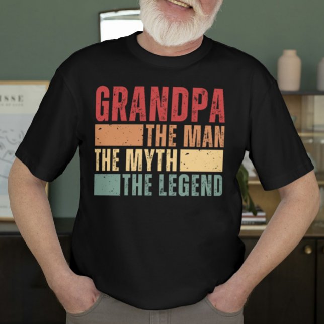 Mens Funny Grandpa The Man The Myth The Legend  T-Shirt (Creator Uploaded)