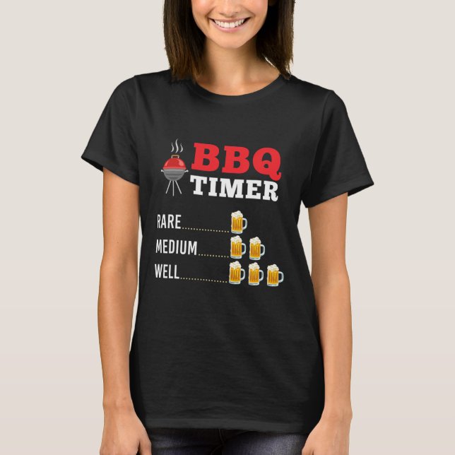 Mens Funny Grilling Shirts - Bbq Timer - Bbq Shirt (Front)