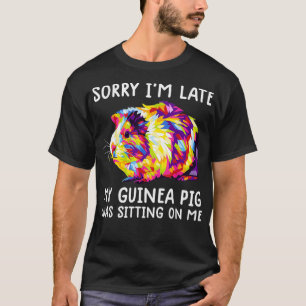 Mens funny guinea pig shirt tee guinea pig was sit