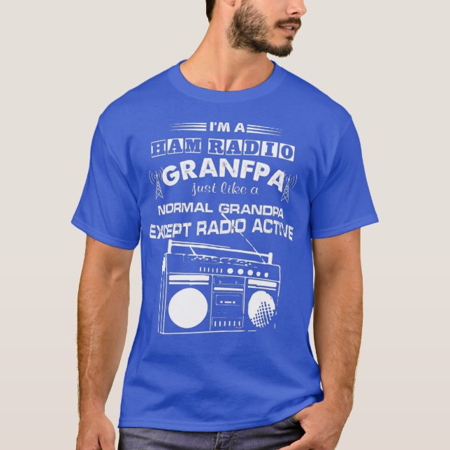 Mens Funny Ham Radio Operator Grandpa Amateur T-Shirt (Front)