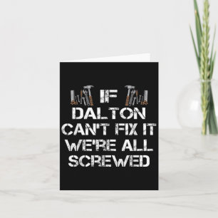 Mens Funny Handyman Quote Personalised Dalton Gift Card