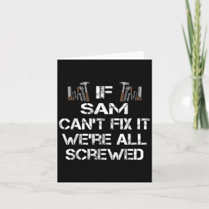 Mens Funny Handyman Quote Personalised Sam Gift Card