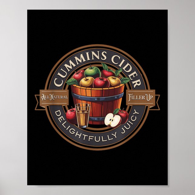 Mens Funny Haul Cummins Cider  Poster (Front)
