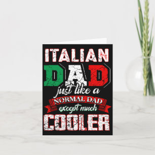 Mens Funny Italian Dad Father Italia Daddy Vintage Card