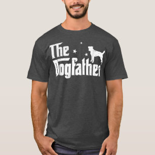 Mens Funny Jack Russell Terrier Dogfather Distress T-Shirt