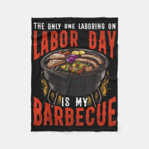 Mens Funny Labour Day Barbecue T Shirt Bbq Party H Fleece Blanket