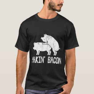 Mens Funny Making Bacon Art For Men Women Cool Pig T-Shirt