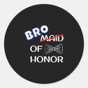 Mens funny man wedding matching bachelor party bro classic round sticker