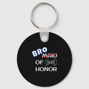 Mens funny man wedding matching bachelor party bro key ring