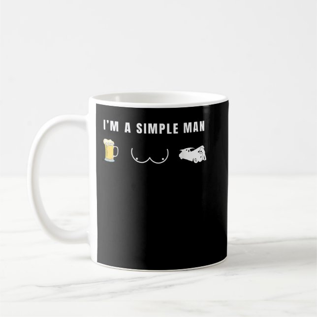 Mens Funny Mechanic Humour Graphic Coffee Mug (Left)