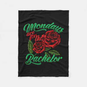 Mens funny mondays are for bachelor flowers rose fleece blanket