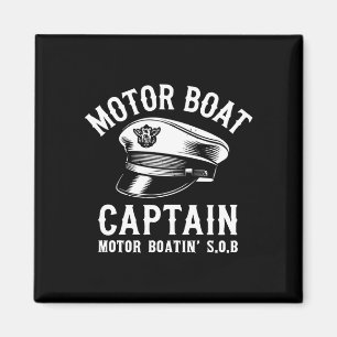 Mens funny motor boat captain motor boating sob magnet