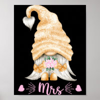Mens funny mrs and mr gnome wedding - cute gnomie