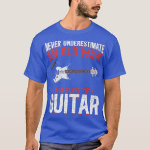 Mens Funny Never Underestimate An Old Man Who Play T-Shirt