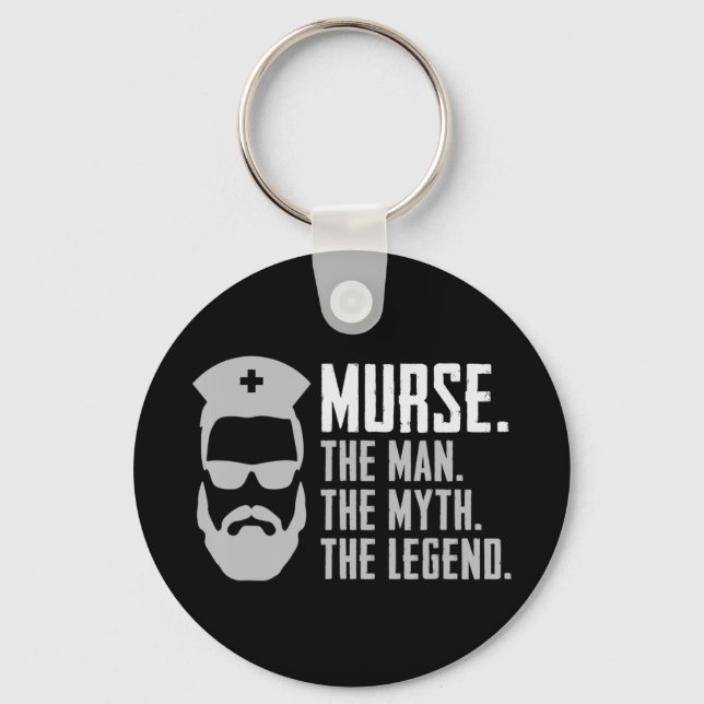 Mens Funny Never Underestimate An Old Man With A B Key Ring (Front)