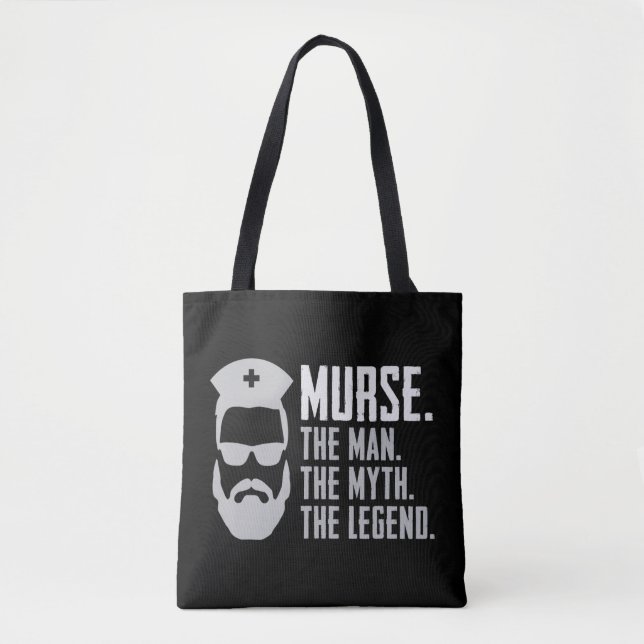 Mens Funny Never Underestimate An Old Man With A B Tote Bag (Front)