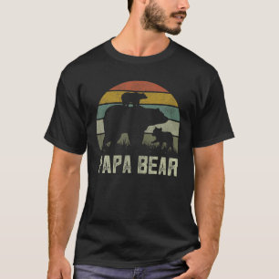 Mens Funny Papa Bear Shirts Cub 2 Kids Fathers Day