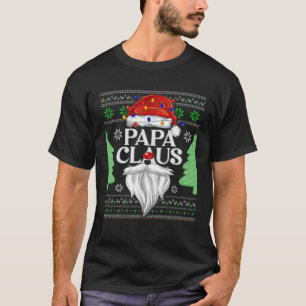 Mens Funny Papa Claus Christmas Pyjamas Santa Xmas T-Shirt