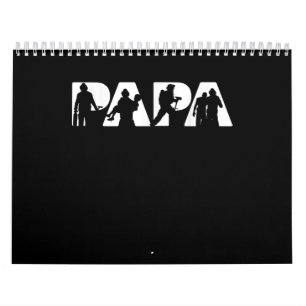 Mens Funny Papa Firefighter Fathers Day Calendar