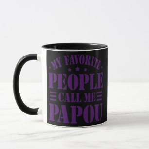 Mens Funny Papou s for Men Cute Father's Day idea Mug