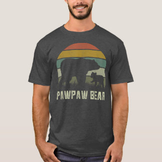 Mens Funny Pawpaw Bear Shirts, Cub Kid Fathers Day T-Shirt