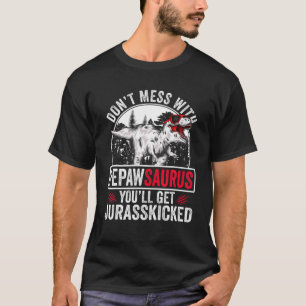 Mens Funny Pepaw Dinosaurs Lover Dad Father's Day T-Shirt
