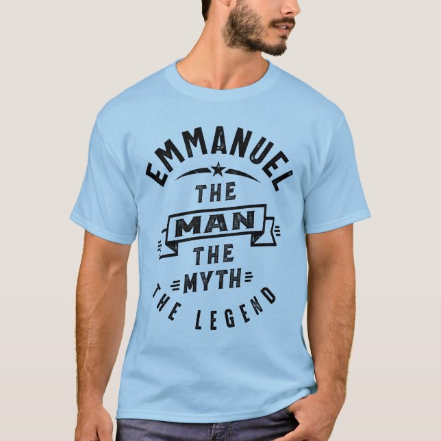 Mens Funny Personalised Name Emmanuel T-Shirt (Front)