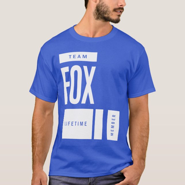 Mens Funny Personalised Name Fox T-Shirt (Front)